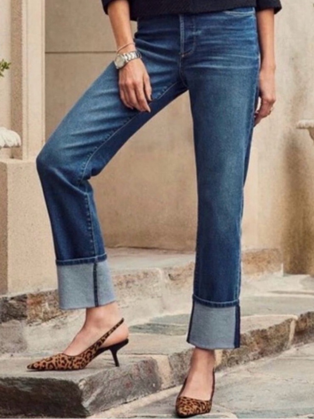 Evereve | The Ever Straight Rallied Cuff Jean, size 31